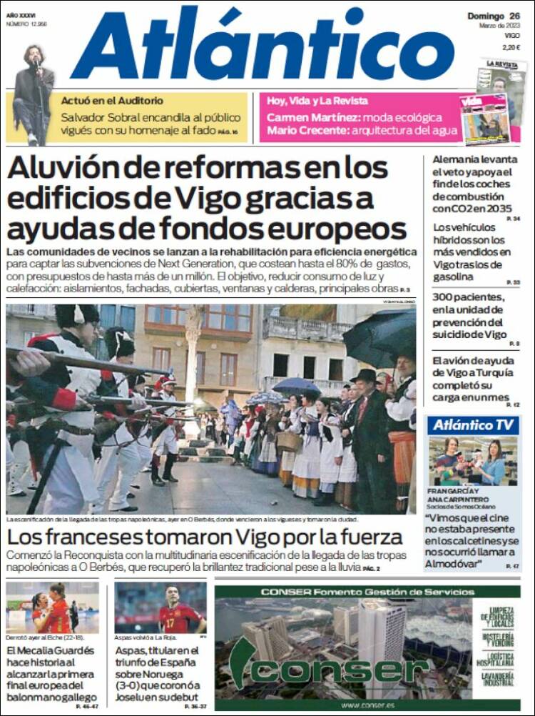 Portada de Atlántico Diario (España)