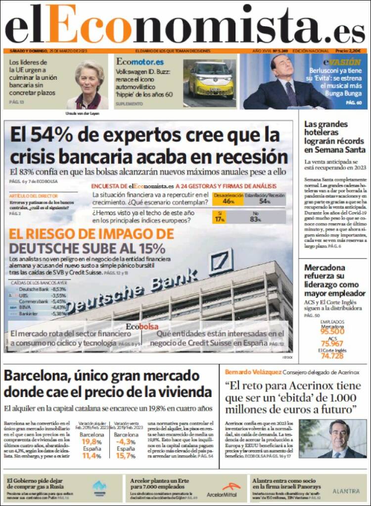 Portada de El Economista (Espa&ntilde;a)