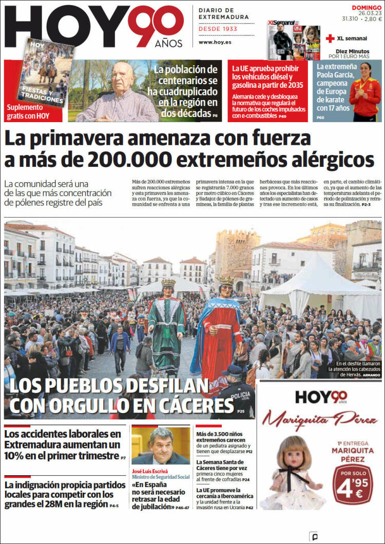 Portada de Hoy - Caceres (España)