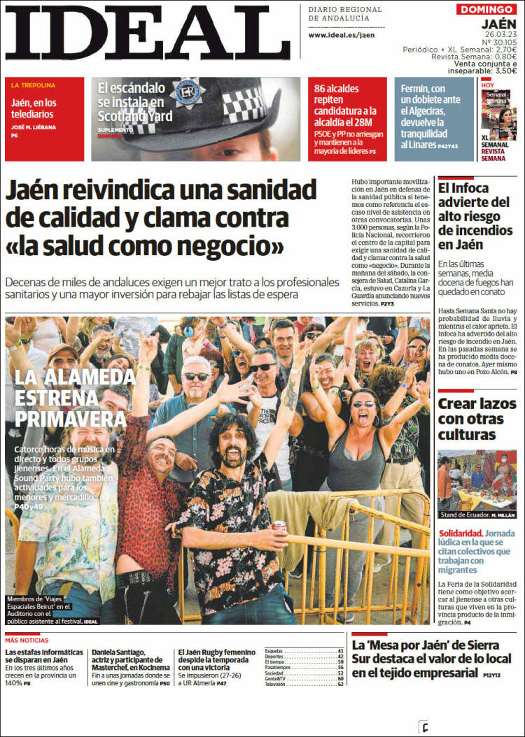 Portada de El Ideal de Jaén (España)