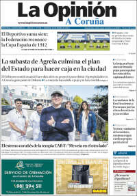 Portada de La Opinión de A Coruña (España)