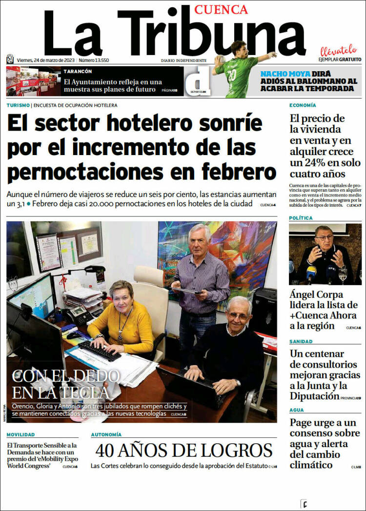 Portada de La Tribuna de Cuenca (España)