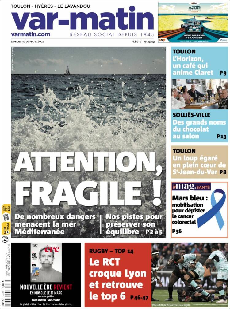 Portada de Var-Matin (Francia)