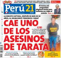 Portada de Perú 21 (Peru)