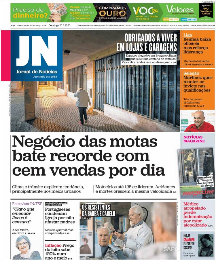 Portada de Jornal de Notícias (Portugal)