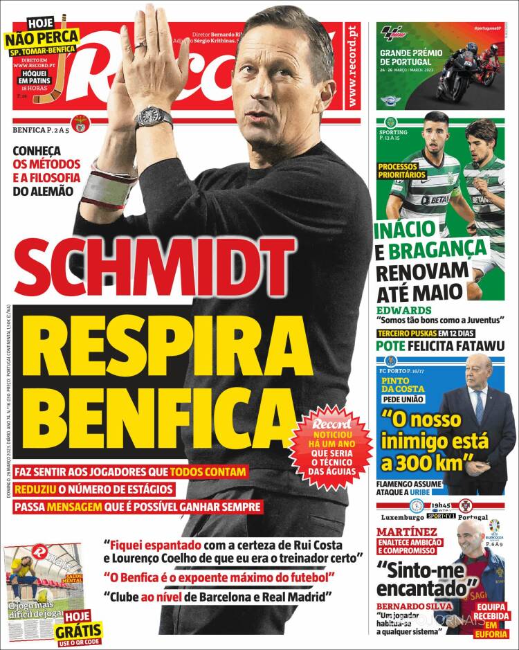 Portada de Record (Portugal)