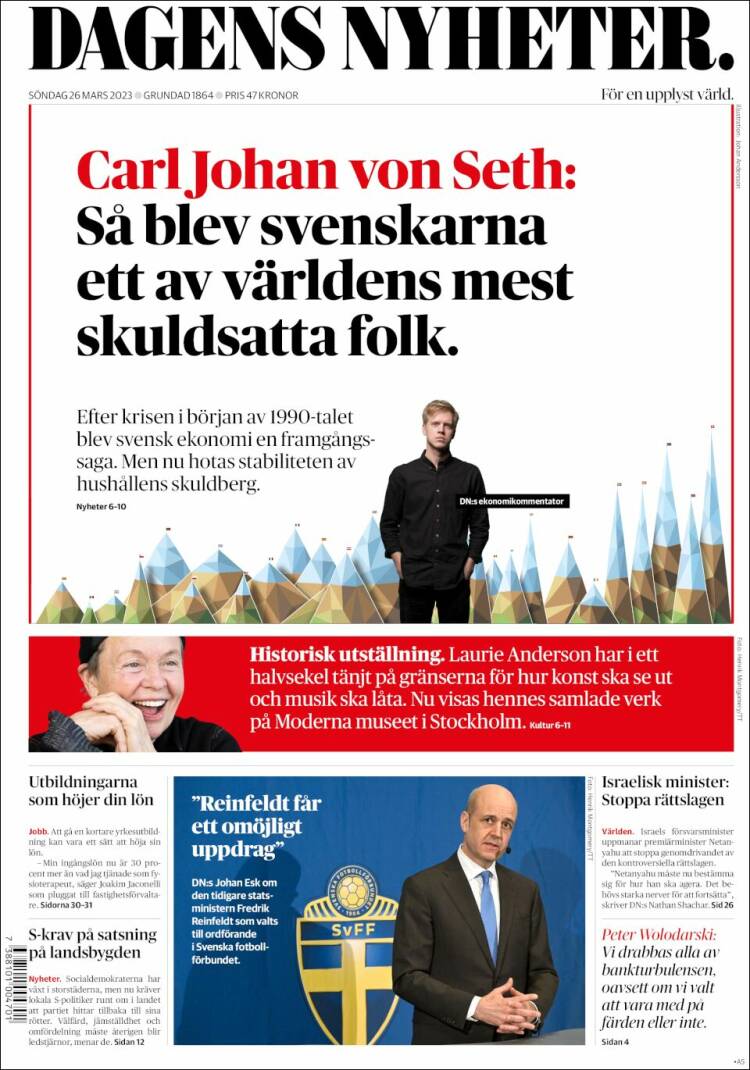 Portada de Dagens Nyheter (Suecia)