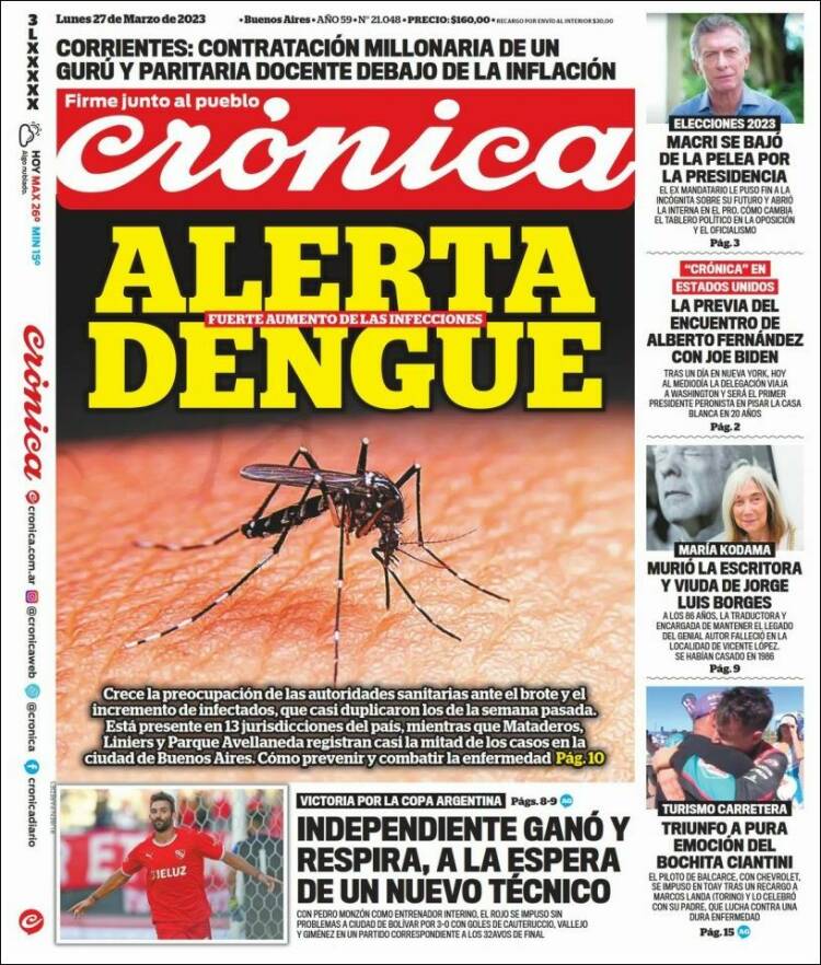 Portada de Diario El Libertador (Argentina)