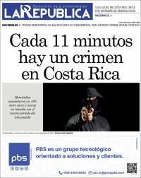 Portada de La República (Costa Rica)