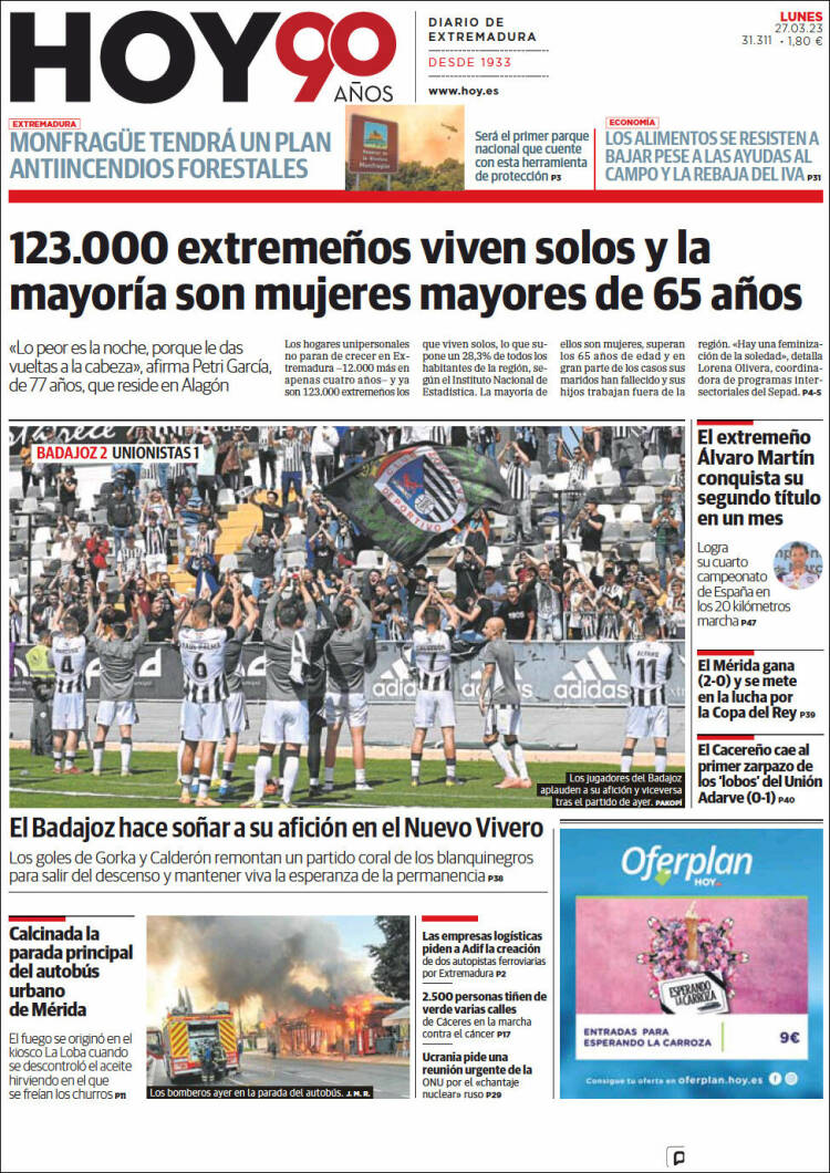 Portada de Hoy - Caceres (Spain)