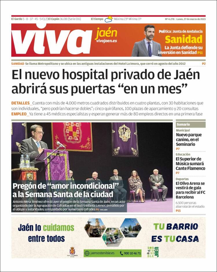 Portada de Viva Jaén (Spain)
