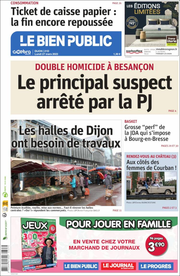 Portada de Le Bien Public (France)