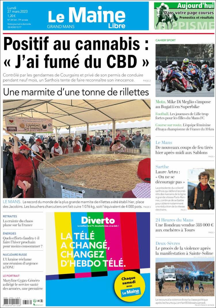 Portada de Le Maine Libre (France)