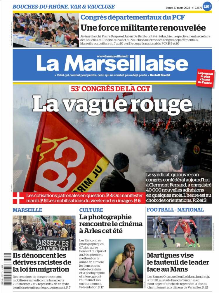 Portada de La Marseillaise (France)