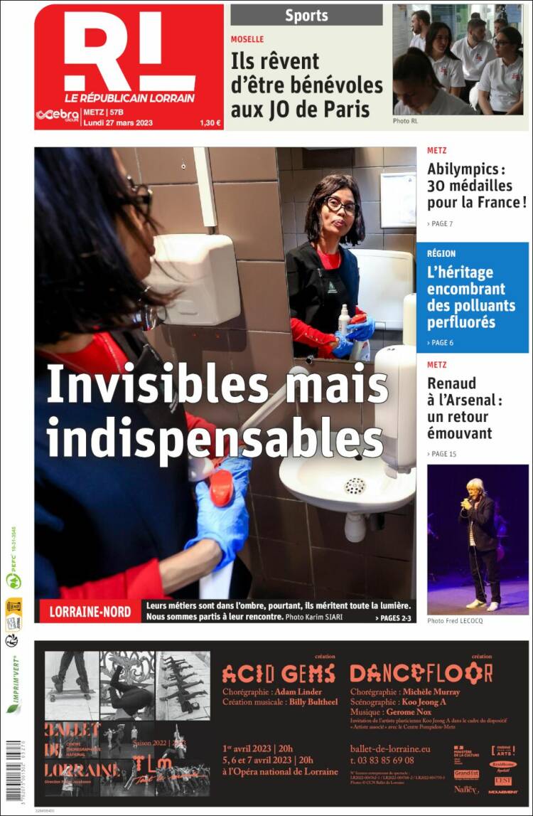 Portada de Le Republicain Lorrain (France)