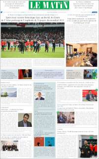 Portada de Le Matin (Morocco)