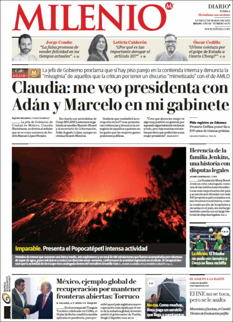 Portada de Milenio de Puebla (Mexico)