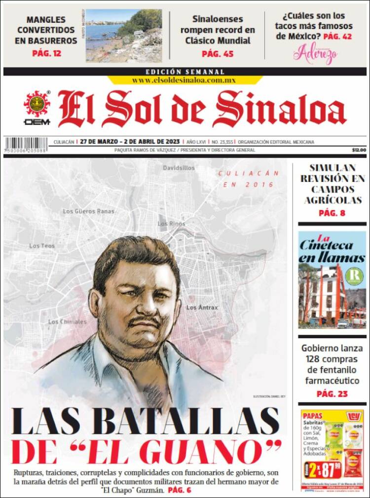 Portada de El Sol de Sinaloa (Mexico)