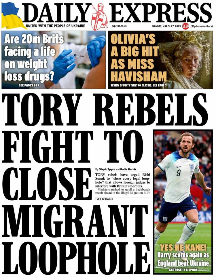 Portada de Daily Express (United Kingdom)