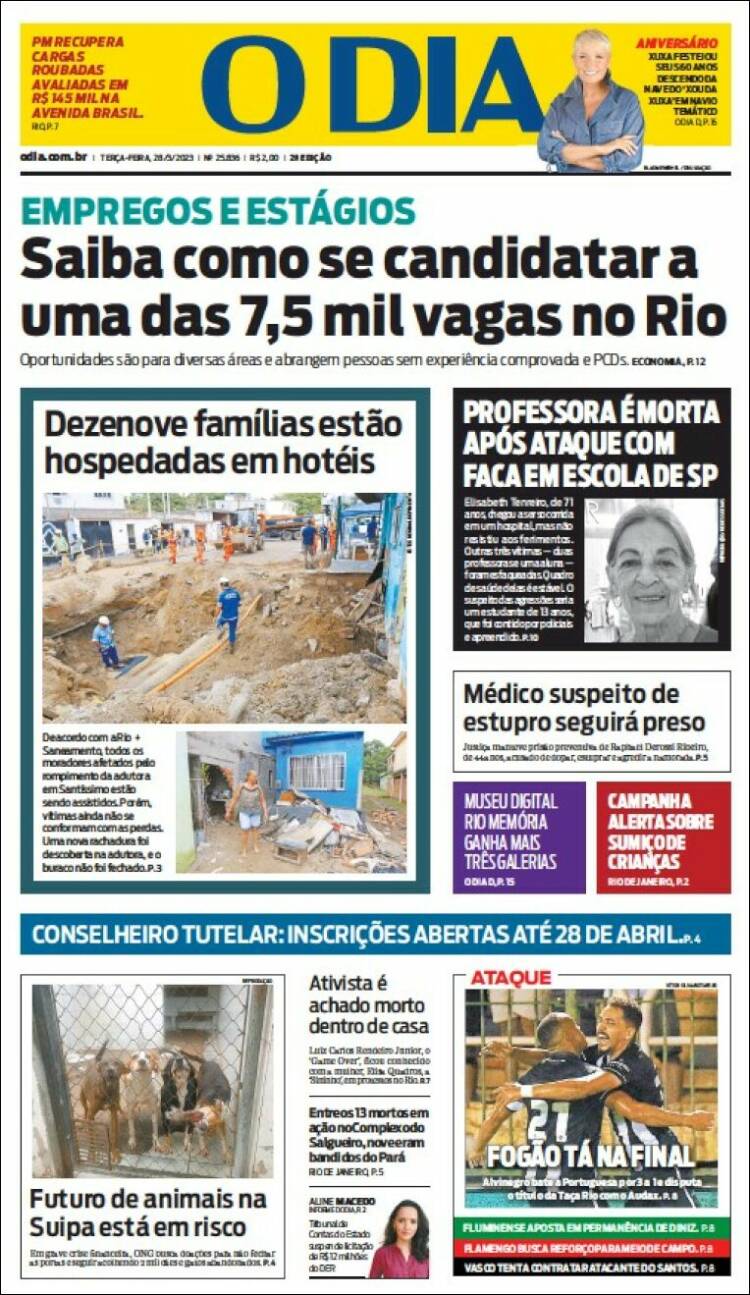 Portada de O Dia (Brasil)