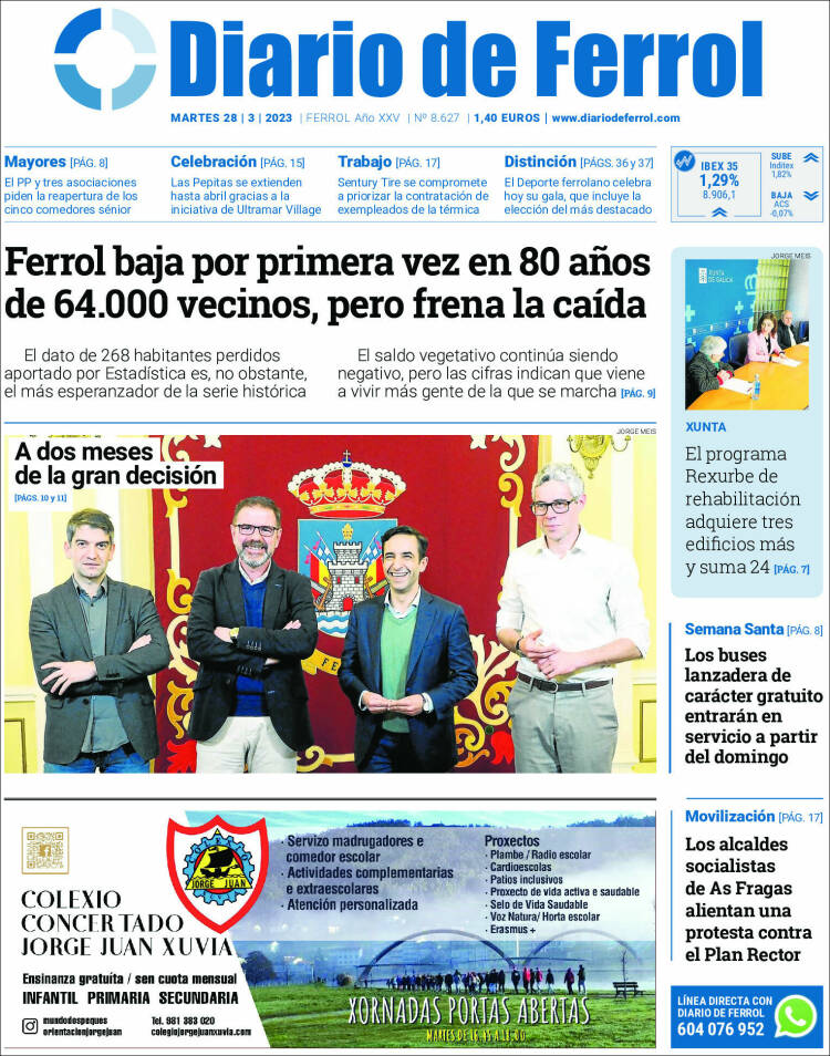 Portada de Diario de Ferrol (Espa&ntilde;a)