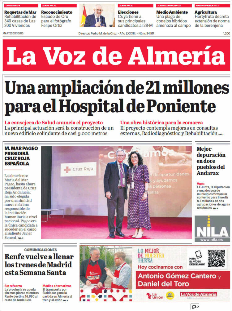 Portada de La Voz de Almería (Espa&ntilde;a)