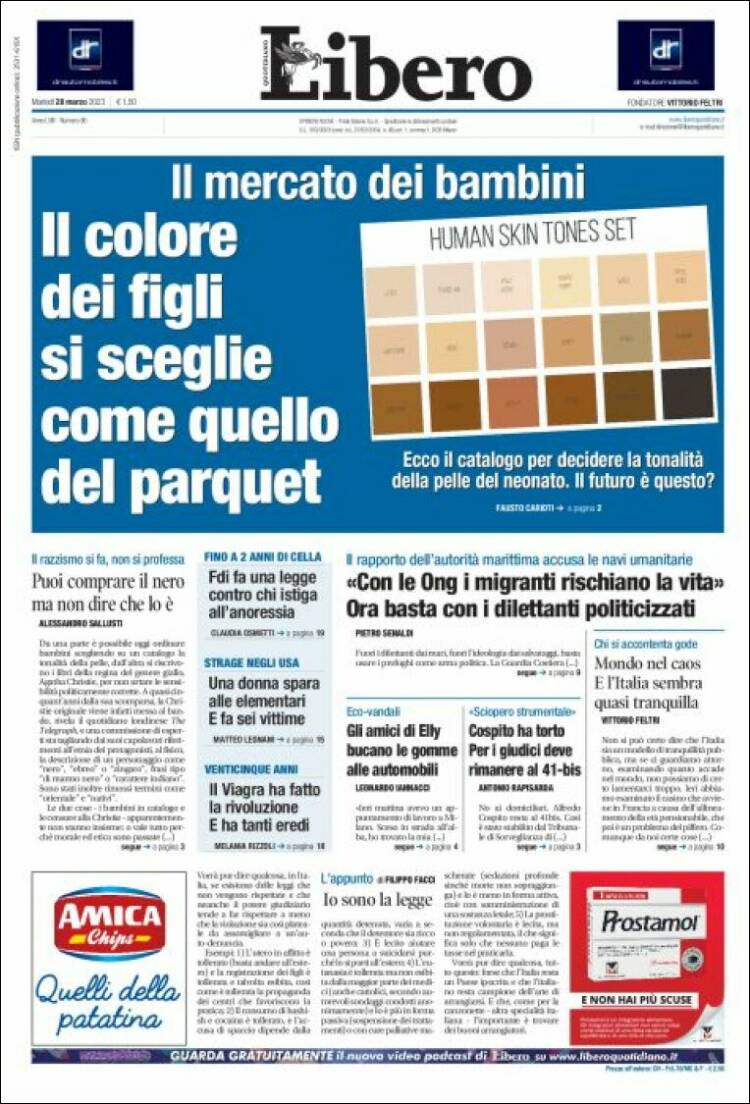 Portada de Libero (Italia)