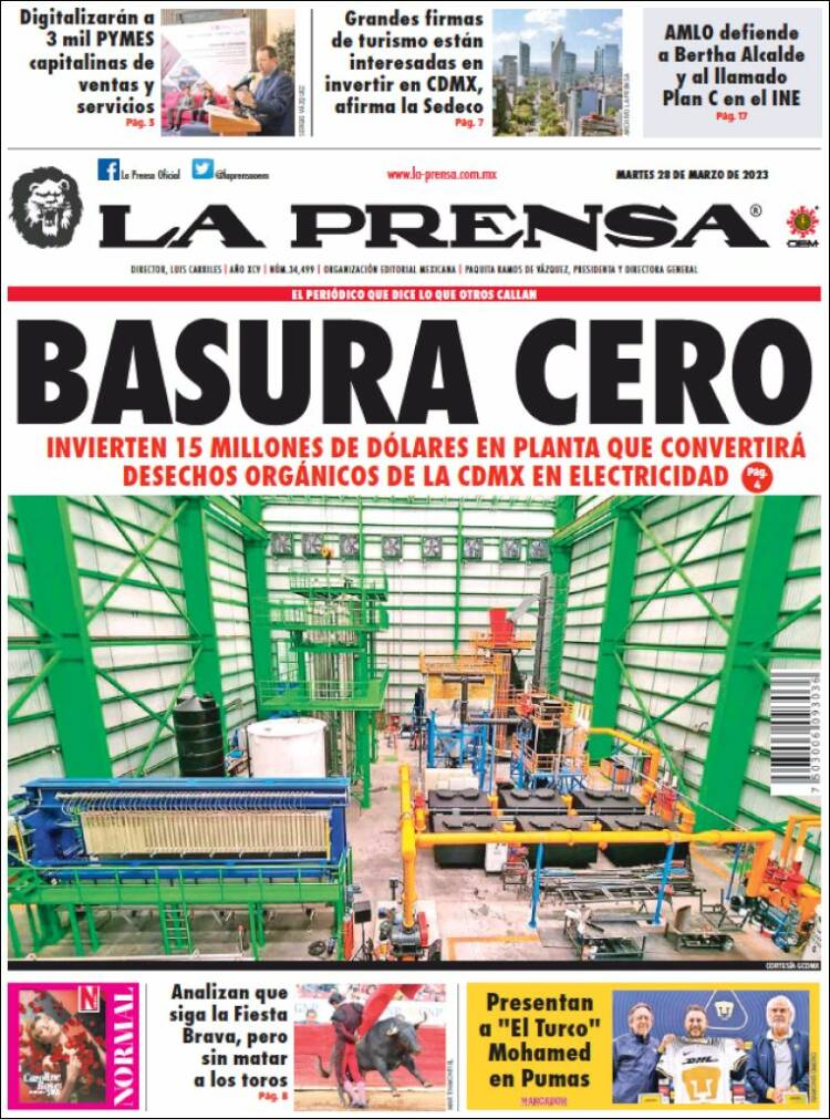 Portada de La Prensa (México)