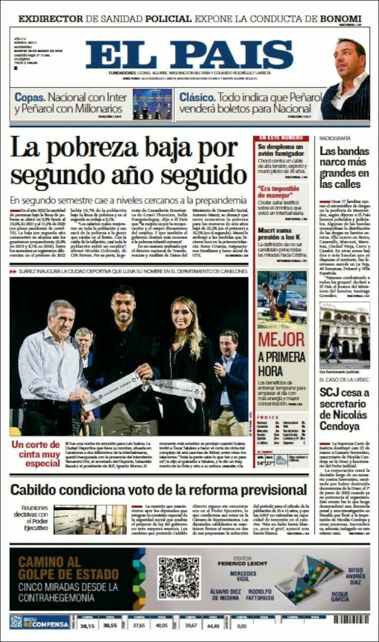 Portada de El País (Uruguay)