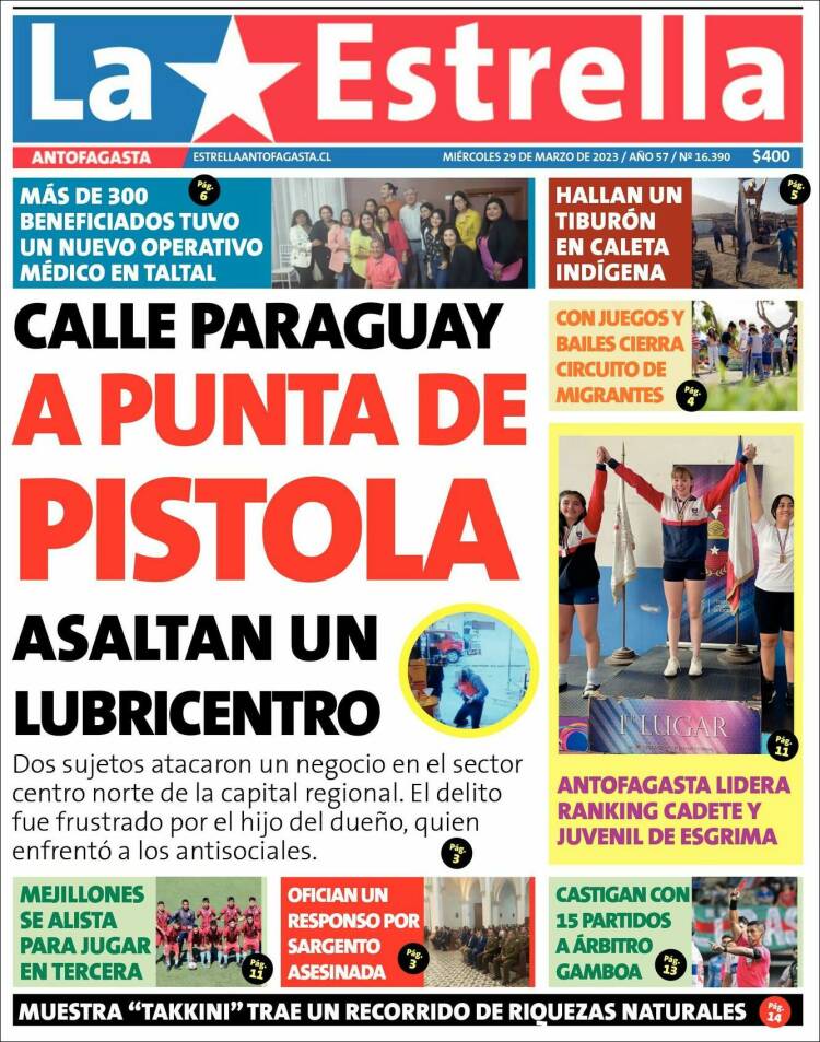 Portada de La Estrella del Norte (Chile)