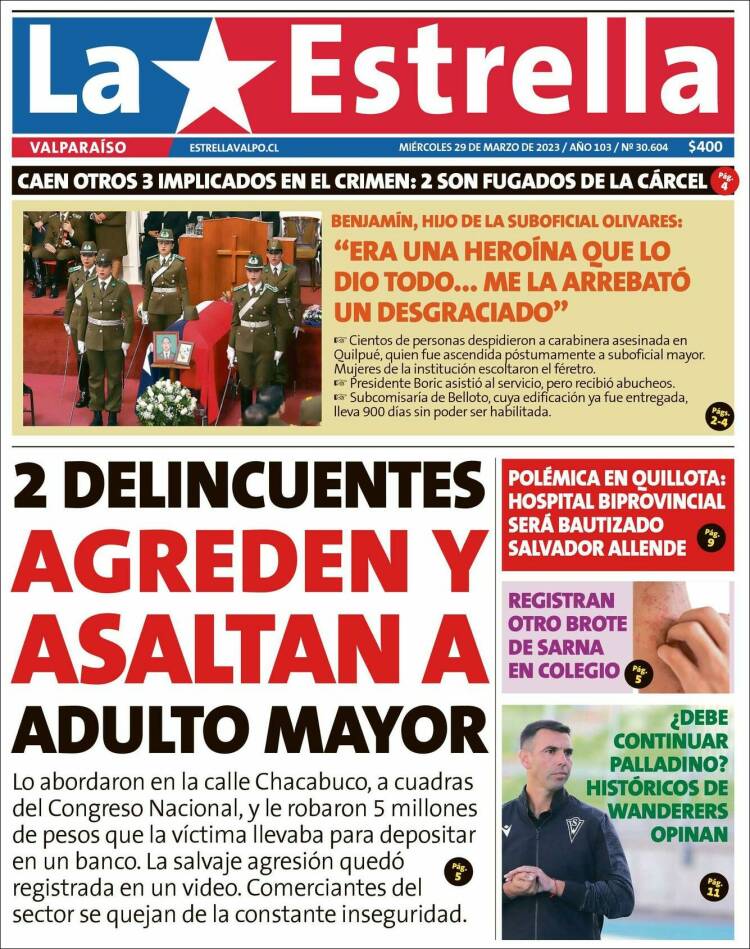 Portada de Estrella de Valparaiso (Chile)