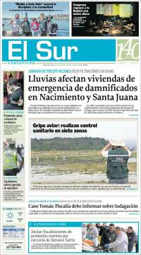 Portada de El Sur (Chile)