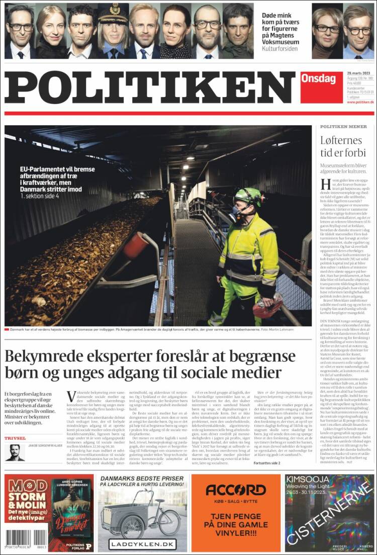 Portada de Politiken (Dinamarca)