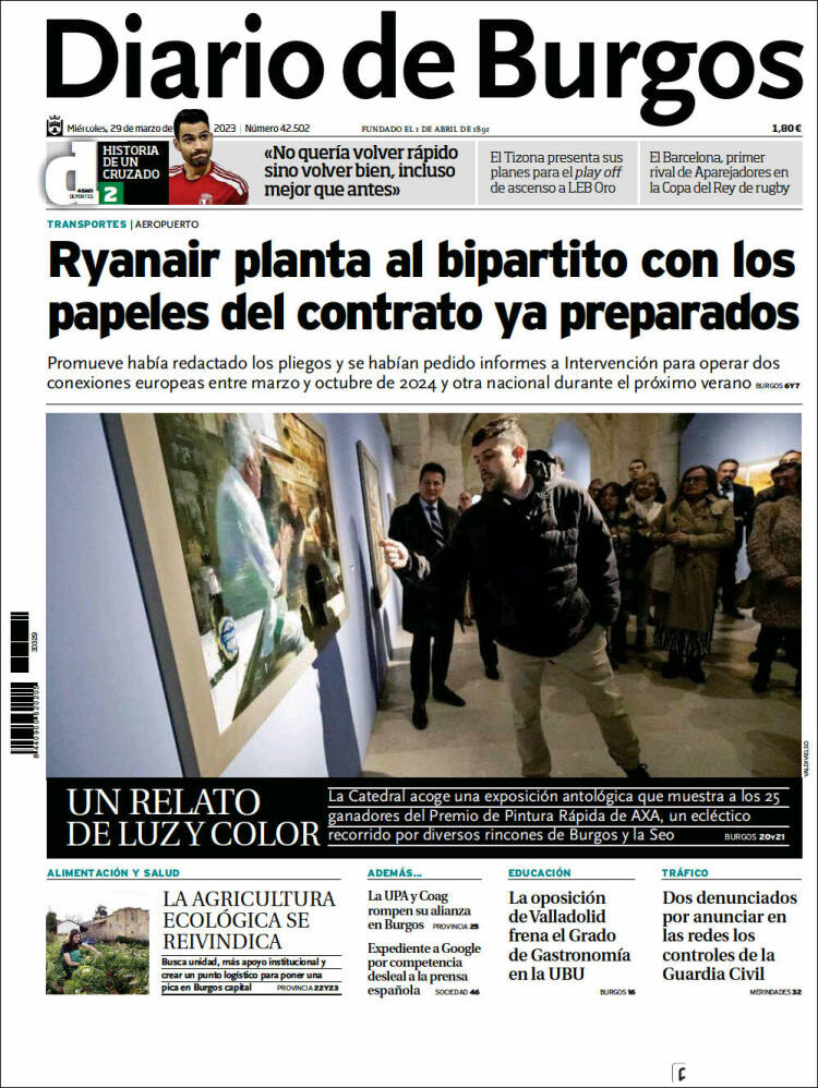 Portada de Diario de Burgos (España)