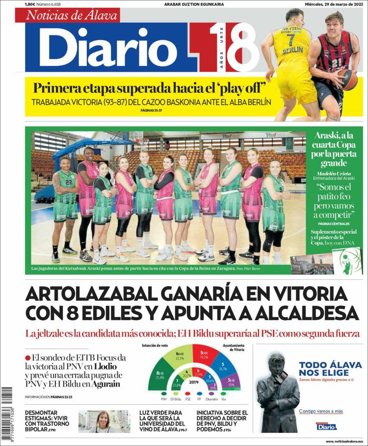 Portada de Noticias de Álava (España)