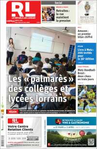 Portada de Le Republicain Lorrain (Francia)