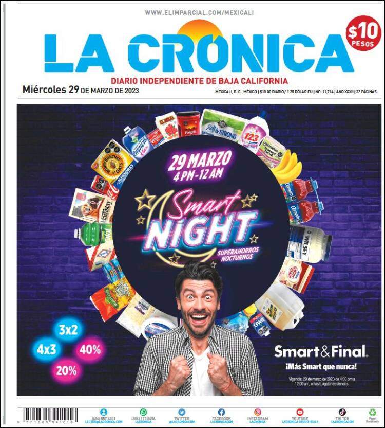 Portada de La Crónica de Baja California (México)