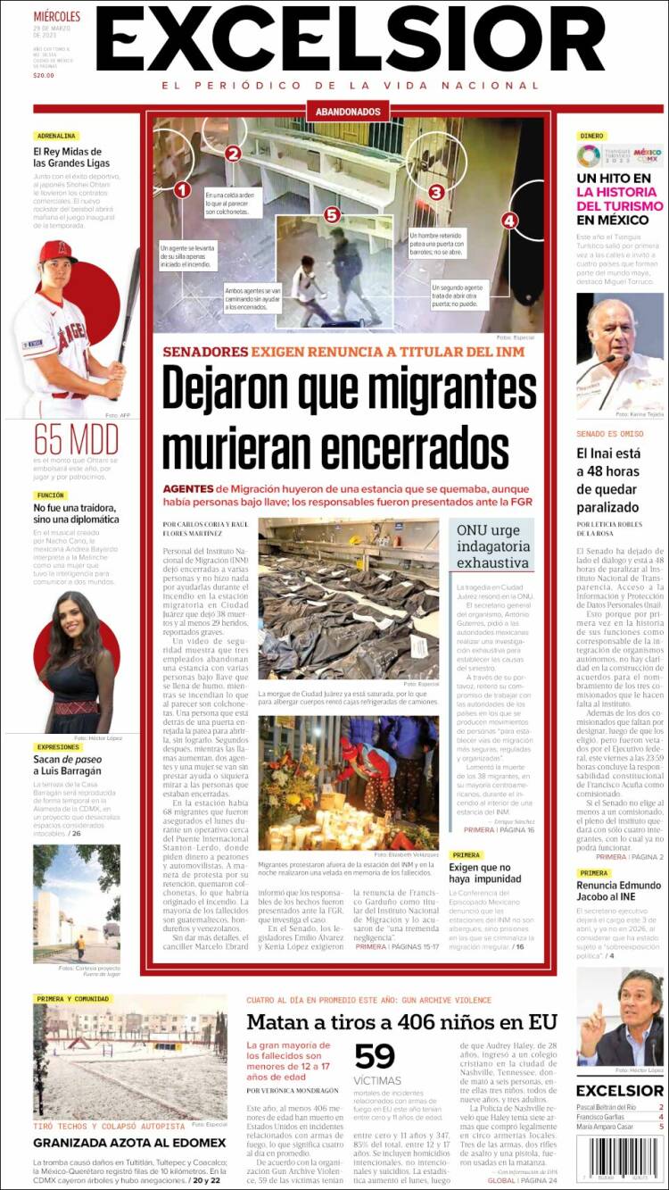 Portada de Excelsior (México)