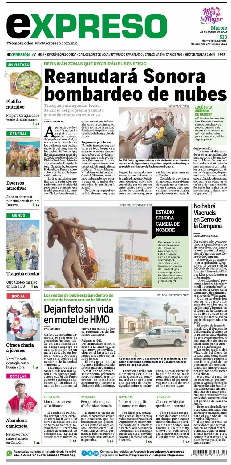 Portada de Expreso (México)