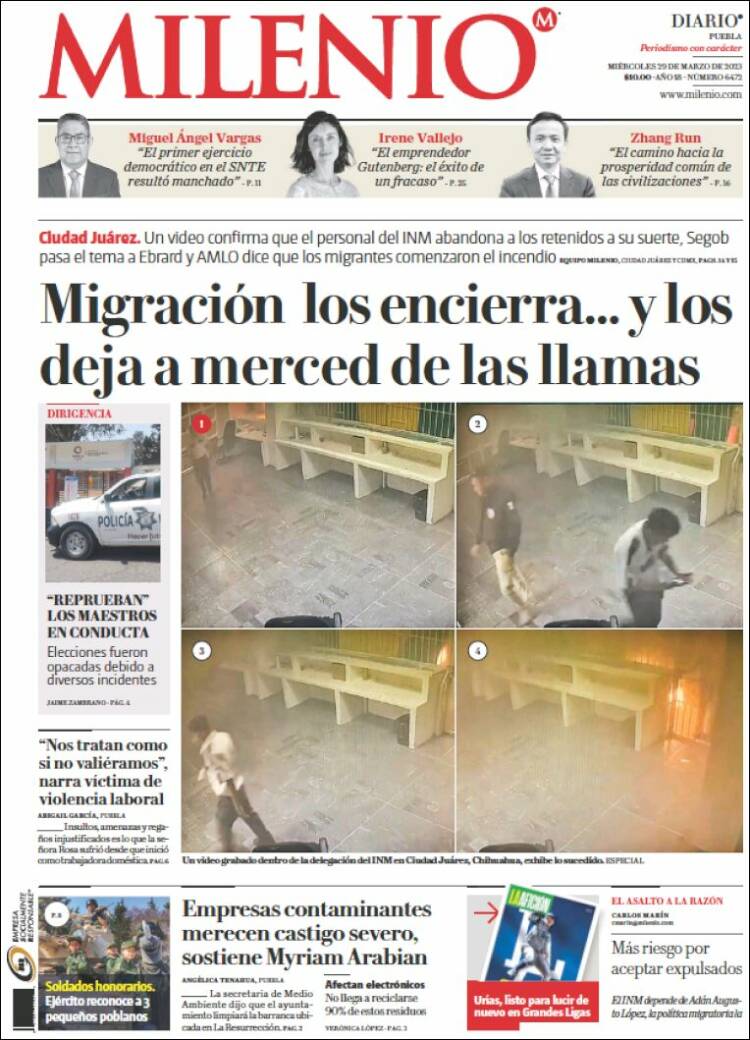 Portada de Milenio de Puebla (México)