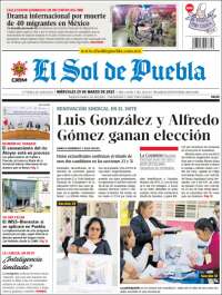 Portada de El Sol de Puebla (México)