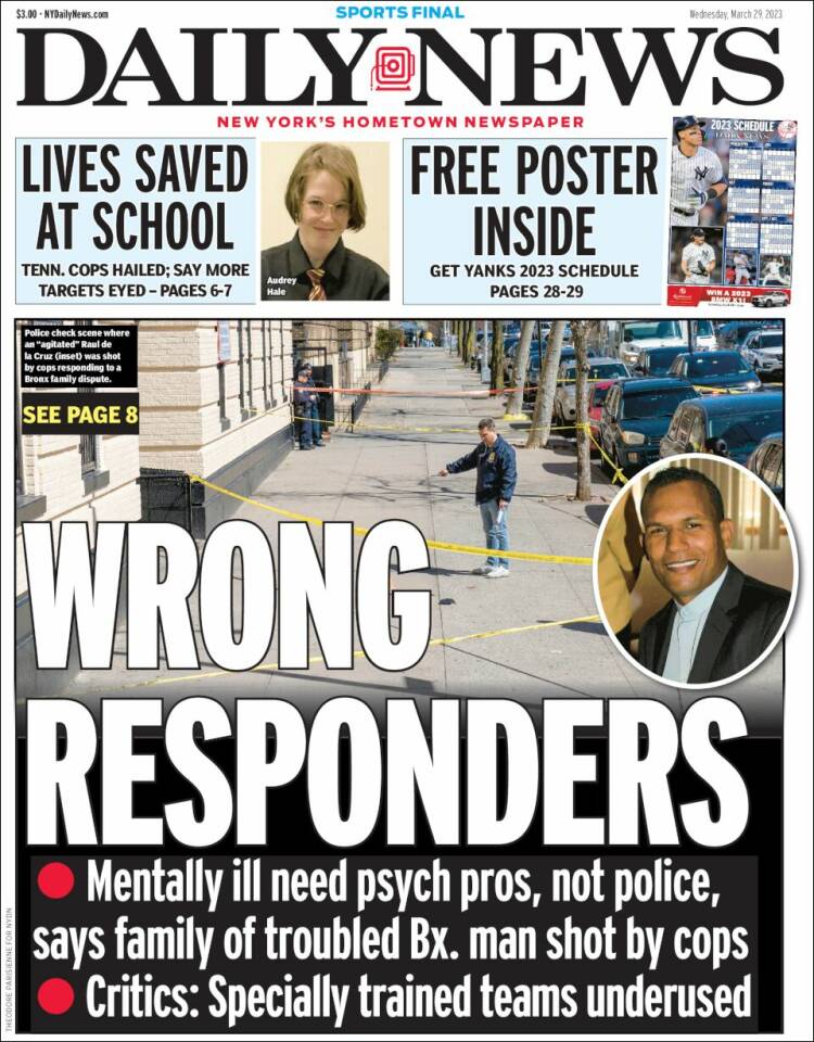 Portada de Daily News - New York (USA)