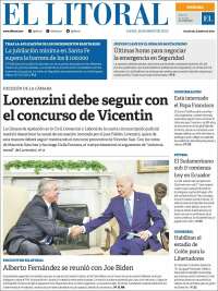 Portada de Diario El Litoral (Argentine)