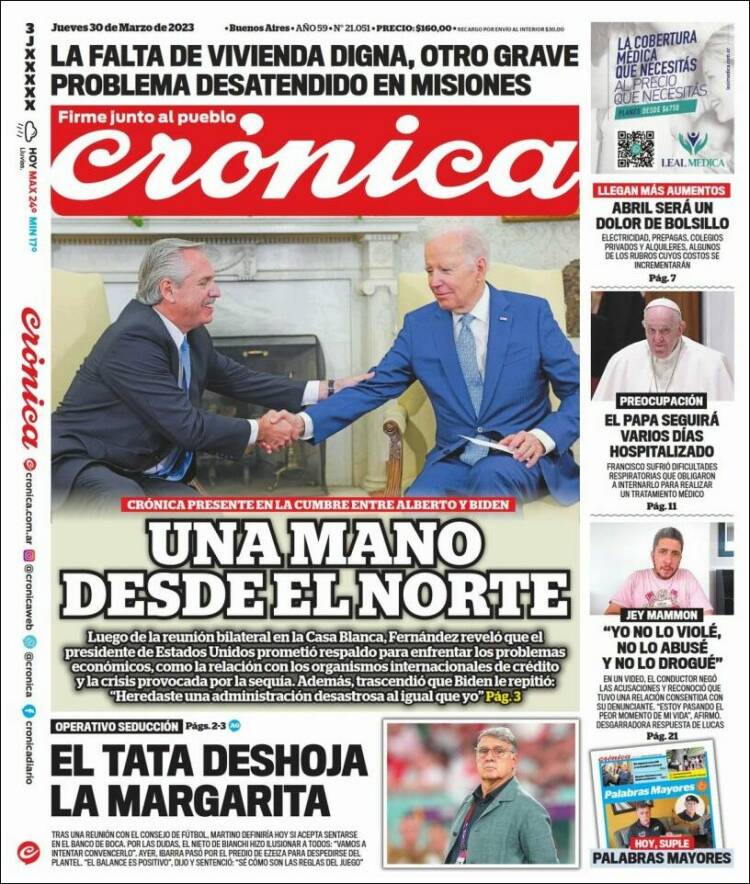 Portada de La Voz del Chaco (Argentina)