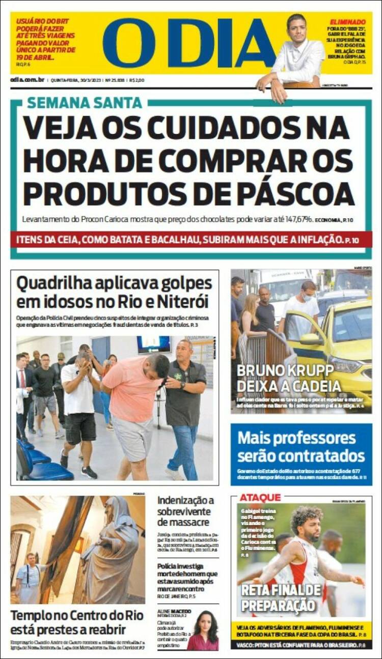 Portada de O Dia (Brasil)