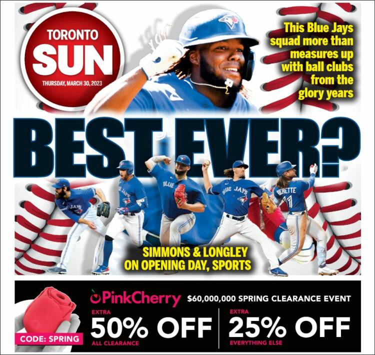 Portada de The Toronto Sun (Canada)