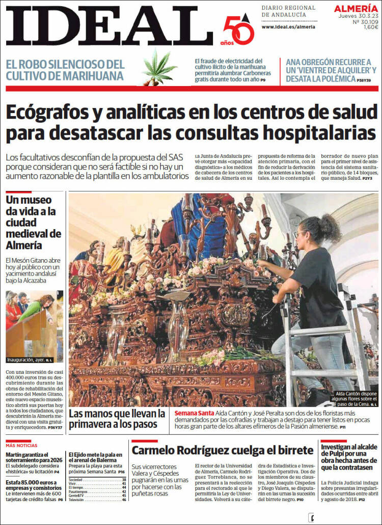 Portada de Ideal Almeria (España)