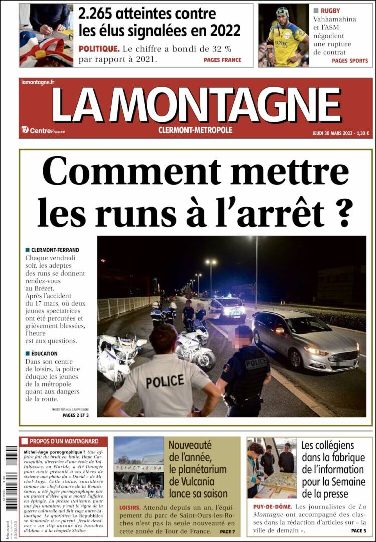 Portada de La Montagne (Francia)