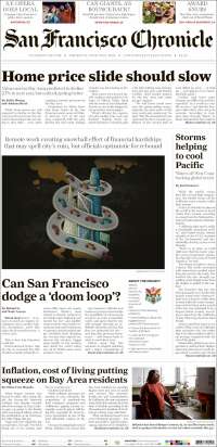 Portada de San Francisco Chronicle (USA)