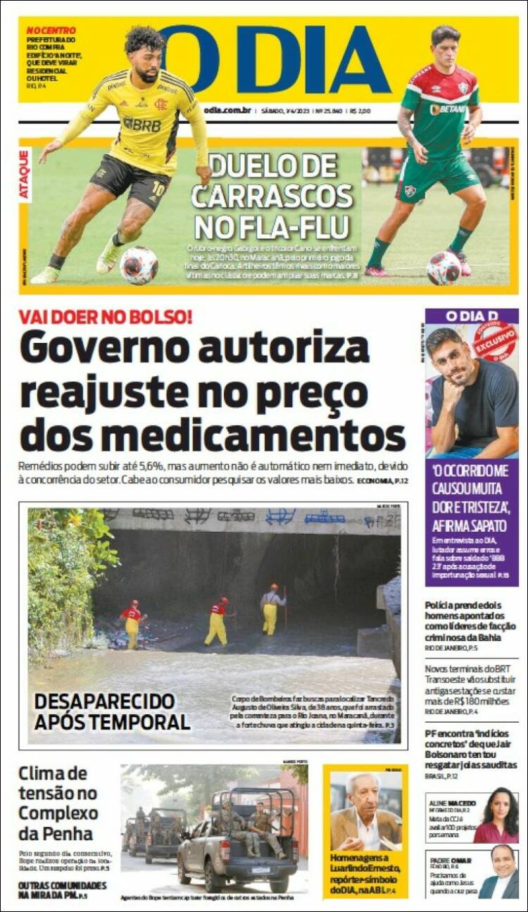 Portada de O Dia (Brasil)